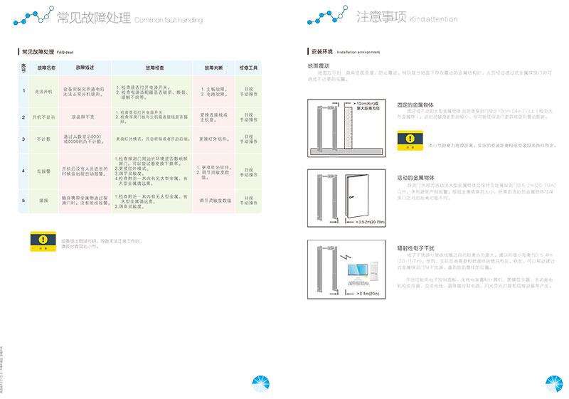 安檢門說明書,大液晶主機(jī)盒,2018,中安諧