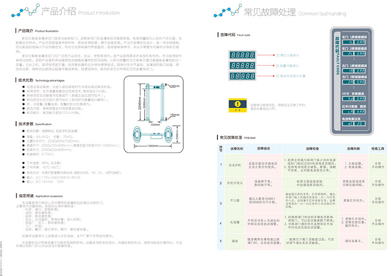 2017,橢圓安檢門,中文說明書,中安諧