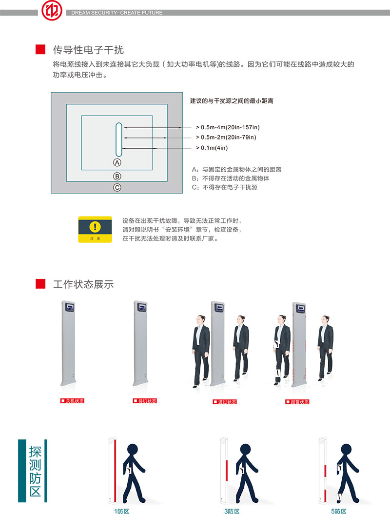 單扇門,安檢門,金屬探測門,中文,宣傳冊