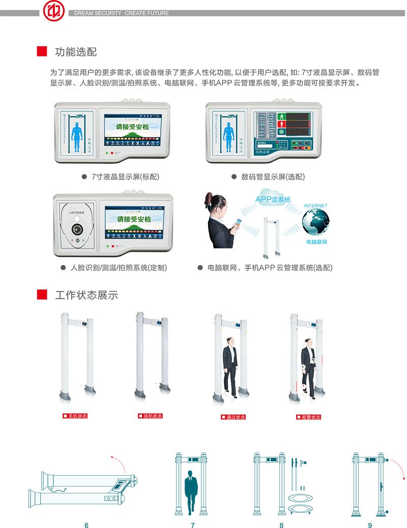 橢圓,安檢門,金屬探測門,中文,宣傳冊,防雨,中安諧