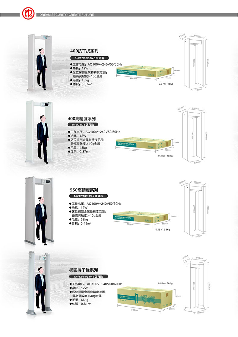 安檢門,金屬探測門,宣傳冊,中文,中安諧